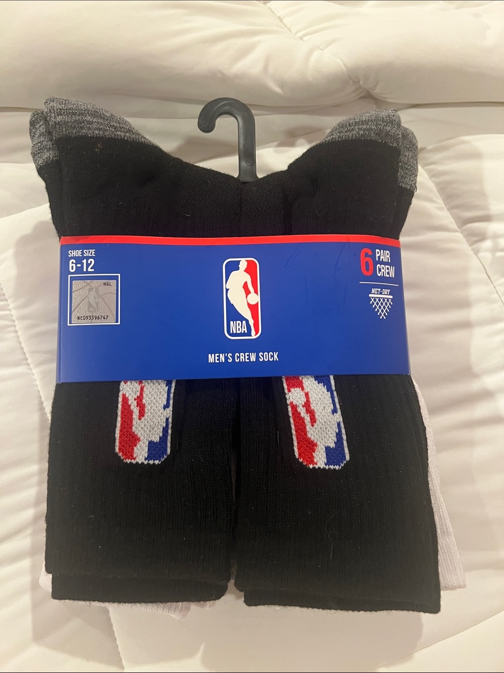 NBA Men's Crew Socks shoe size 6-12
